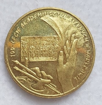 Moneta 2zł 100-lecie akademii sztuk pięknych 