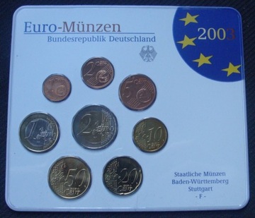 NIEMCY - Euro - Munzen 2003 F