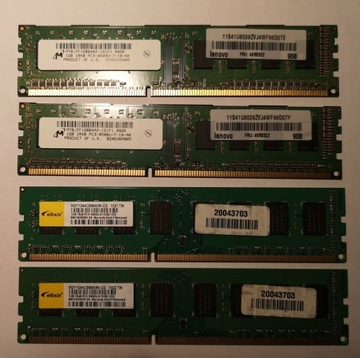 Pamięć RAM DDR3 4x1GB elixir i lenovo