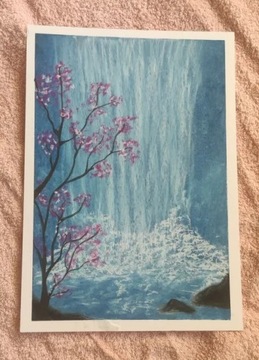Malunek obrazek wodospad widok
