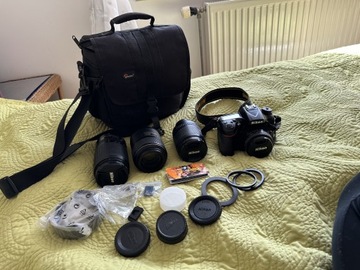 Lustrzanka Nikon D7200 + obiektywy i torba  +…