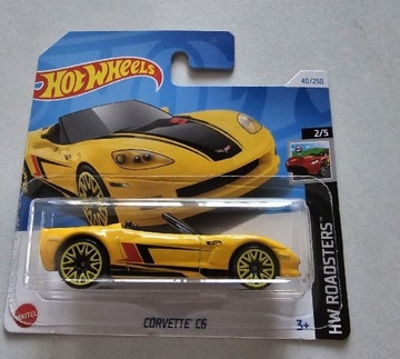 hot wheels corvette c6 żółte