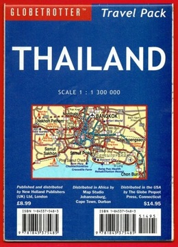 TAJLANDIA 1:1 300 000 mapa turystyczna Globetrotter Travel Pack