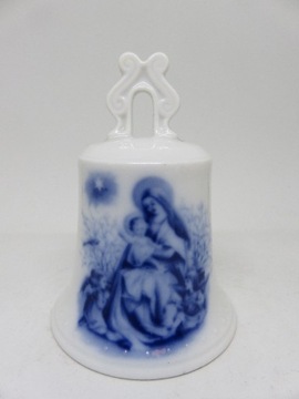 Dzwonek porcelana Royal Tettau kobalt 1988 Święta