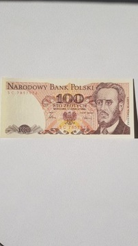 Banknot 100 zł PRL Ludwik Waryński