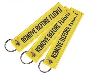 BRELOK REMOVE BEFORE FLIGHT LOTNICZY ŻÓŁTY