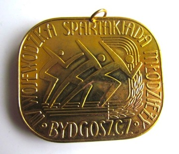 Medal plakieta IV Spartakiada Młodzieży Bydgoszcz