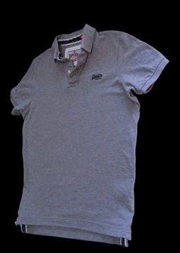 Superdry t-shirt  oryginalna koszulka polo slim fit rozmiar L, M