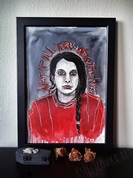Marina Abramović portret akwarela