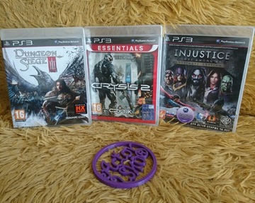 3 Nowe gry na PS3 - folia, pasek PS3 