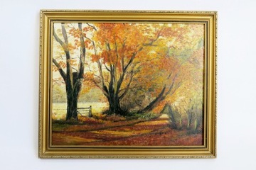 Obraz olejny vintage George Davenport "Autumn"