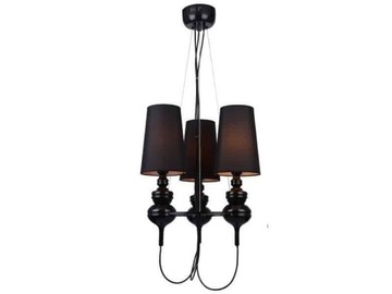 Lampa z abażurem czarna Baroco Azzardo AZ2163