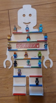 Półka na ludziki z Lego z  imieniem XL 60 cm