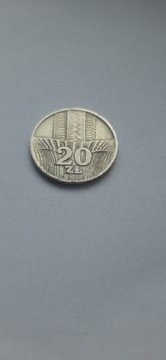 Moneta 20zl 1974r bez znaku mennicy 