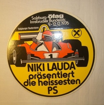 NIKI LAUDA FORMUŁA 1 STARA REKLAMA 1976 ROK