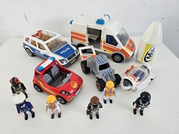 Zestaw playmobil samochodu policyjny ambulans 