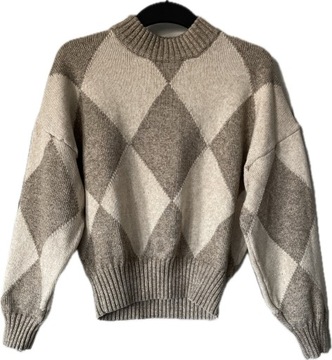 Sweter Pringle of Scotland x H&M beż/brąz