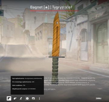 Bayonet Tiger Tooth / Bagnet Tygrysi Kieł FN CS 2