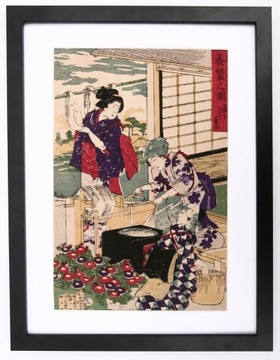 KOBIETY--- Ukiyo-e---  drzeworyt japoński XIX wiek