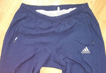 Granatowe spodnie dresowe Adidas oldschool xl