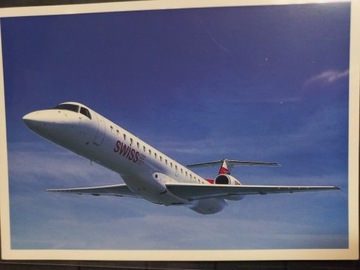 Pocztówka Swiss Embraer ERJ-145