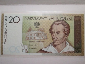 Banknot 20 złotych 2009r.