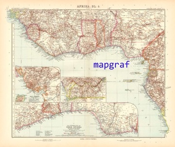 KONGO J. WIKTORII stara mapa z 1906 roku 72