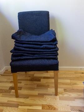 Pokrowce na krzesła IKEA HENRIKSDAL komplet 8 szt. dżins