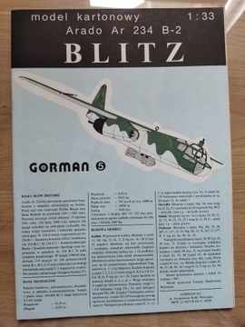 Model Kartonowy Arado Ar 234 B-2 Blitz
