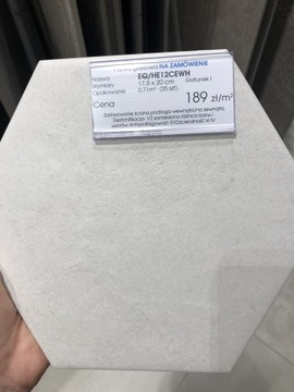 Płytka gresowa HEXATILE Cement White 17,5X20
