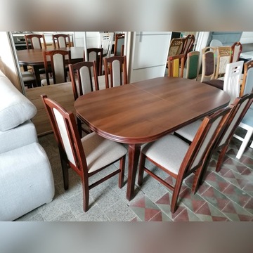 Zestaw stół 160-240/90 + 6 krzeseł