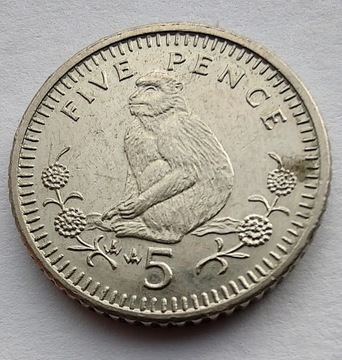 GIBRALTAR 5 Pence 1993 ŁADNA