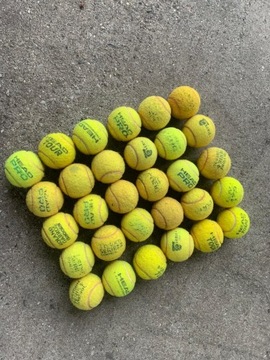 Używane piłki tenisowe 30 szt średnie(1,8zł/piłka)