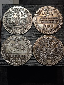 Zestaw monet Wehrmacht Hitler kolekcja 1945 monety