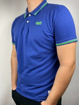 Koszulka Polo SuperDry niebieska XL london fit