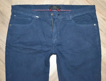 Zara granatowe spodnie chino 32 pas 96cm