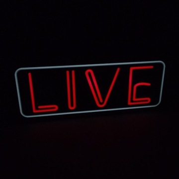 Lampka studio LIVE Neon biurkowa youtube LED vlog