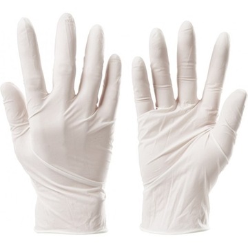 Rękawiczki lateksowe ochronne jednorazowe 10 szt.