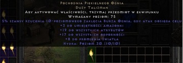 D2R Diablo 2 Torch Pochodnia Amazonka / Ama Torch