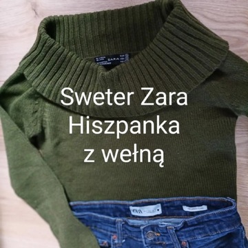 Sweter Hiszpanka z odkrytymi ramionami Zara S XS