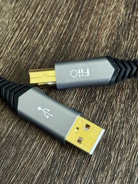 Fiio kabel audio USB A USB B pozłacany