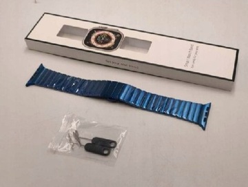 Apple Watch bransoleta niebieska metalowa