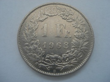 Szwajcaria 1 frank 1968