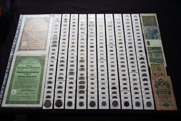 monety także SREBRNE oraz banknoty dokumenty