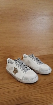 Buty Damskie GGBD STAR Sneakers skórzane/ wulkaniz