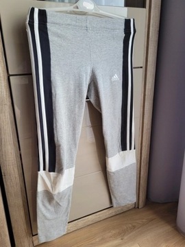 Szare legginsy Adidas roz. 11-12 lat, 152 cm