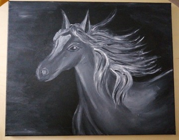 Obraz olejny ręcznie malowany koń 