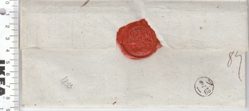 Niemcy BRESLAU Namslau koperta list 1833 lakowany