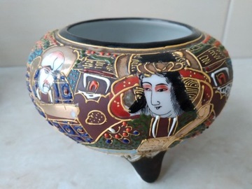 Japońska porcelana Satsuma Moriage 