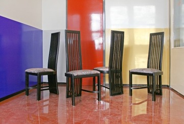 4x czarne krzesła do jadalni Pietro Costantini